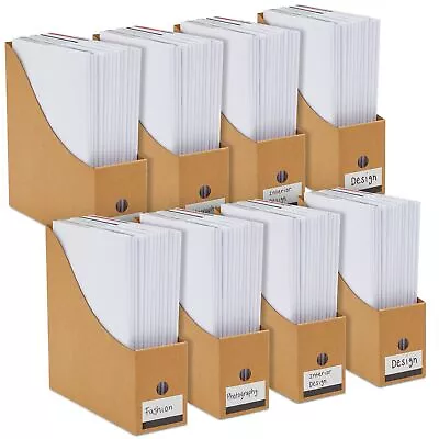 Juvale 8-Pack Kraft Paper Material Cardboard Magazine File Holder Boxes • $18.19