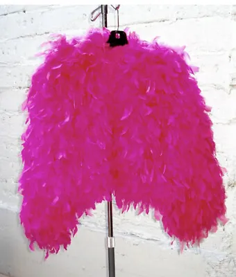 SALE Vtg Stunning Fuchsia/hot Pink Jeanette Kastenberg Bird Feather Jacket S/M • $599