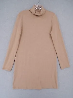 $22.99 • Buy Zara Dress Womens Size S Small Brown Turtleneck Sweater Long Sleeve