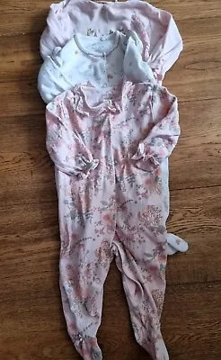 Baby Girl Sleepsuits 3-6 Months Next • £3