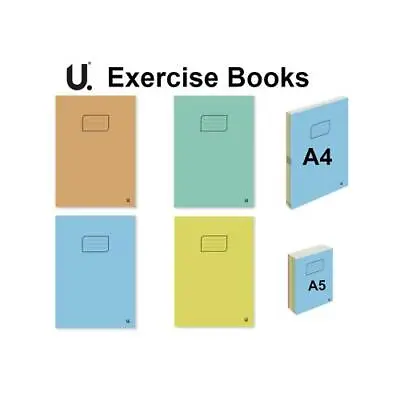 A4 A5 Exercise Books 72 Pages School Notebooks Children Homework Ruled Squared • £3.28