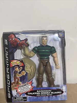 Thinkway Toys Spider-Man 3 Sandman Talking Room Guard Motion Sensor Figure -NEW • $34.99