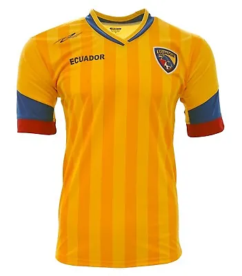 Ecuador  New Arza Soccer Jersey Yellow/Blue 100% Polyester • $24.99