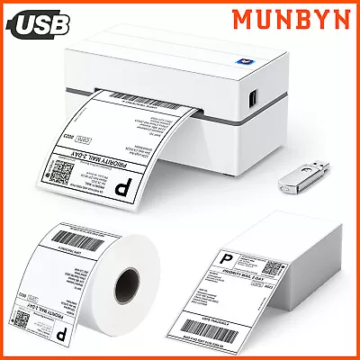 MUNBYN USB Shipping Label Printer 4x6 Thermal Barcode Desktop Printer 500 Labels • $78.99