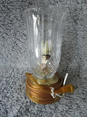 Glass Vase Accent Lamp Lead Cut Glass Crystal Night Light • $14