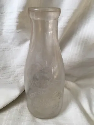 Vintage Quart Milk Bottle Modern Dairy Jacksonville Illinois • $49.99