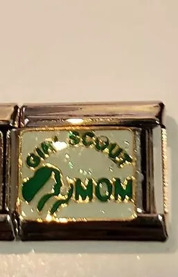 Italian Charm - Girl Scout Mom Green Background - 9mm Italian Charm Link • $3.99
