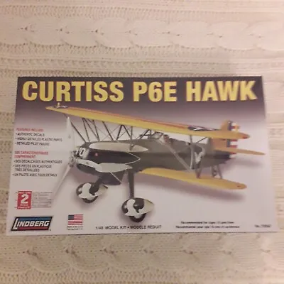 Lindberg 72542 1:48 Scale Curtiss P6E Hawk Plastic Model Kit • £19.50