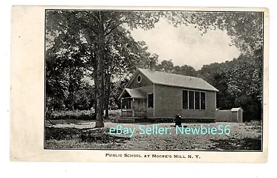 Moores Mills NY- PUBLIC SCHOOL - Postcard Dutchess County Btw LaGrange/Millbrook • $10