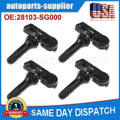 $24.03 • Buy (4) New For Subaru Tpms Tire Air Pressure Sensor 28103sg000 28103aj00a