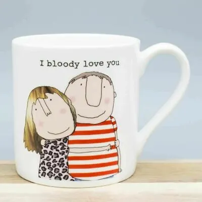 I Bloody Love You Mug Rosie Made A Thing McLaggan Bone China 350ml Coffee Cup • £16.50