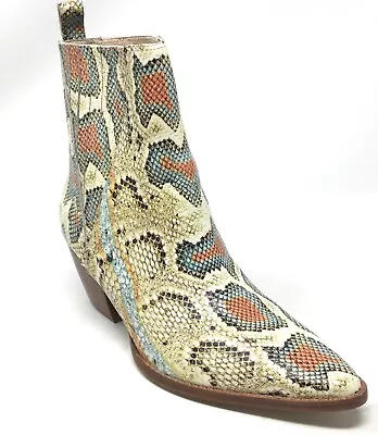 Matisse Elevation Women's Size 6.5 Multi Snake Color Pointed Ankle Boots Shoes • $52
