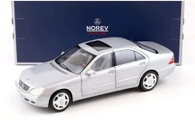 Norev Mercedes-Benz 1:18 S-Class S600 LWB W220 2005 Facelift Silver 183810 • £329.95