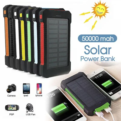 $20.49 • Buy Solar Power Bank Portable External Battery Dual USB Phone Charger