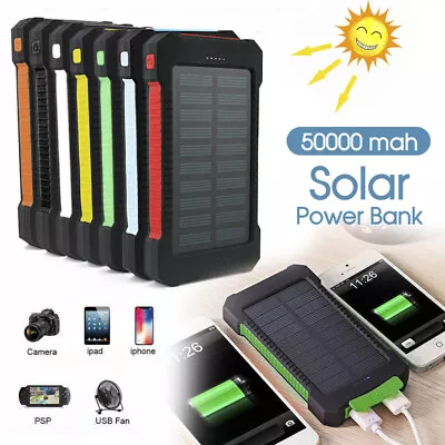 $20.49 • Buy Solar Power Bank Portable External Battery Dual USB Phone Charger