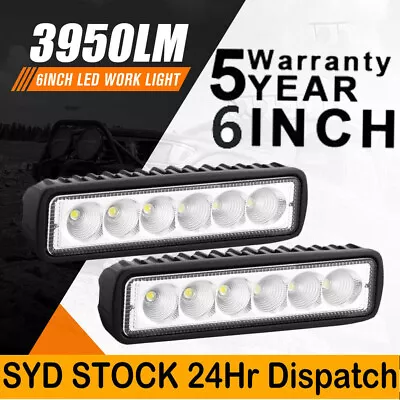 2Pcs 6Inch Led Work Light Bar Flood Reverse Fog Lights 4WD Driving • $14.95