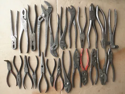 24 Vintage Pliers Blacksmith Lineman Machinist Mechanic Farm • $24