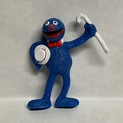 VTG 1980s Sesame Street Grover Hat & Cane Muppets 2.75” PVC Figure Tara Toy • $9.99