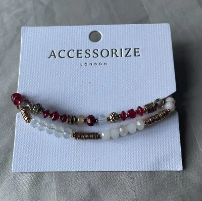 Accessorize Beaded Bracelet Gold *BNWT* • £3.50