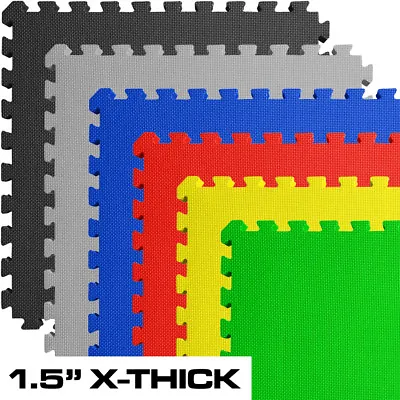 MEISTER X-THICK 1.5  EVA FOAM MATS - 2'x2' Puzzle MMA Wrestling Home Gym Floor • $169