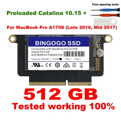 NEW 512GB A1708 SSD For APPLE MacBookPro 13.1 Late 2016 MacBookPro 14.1 Mid 2017 • $67.87