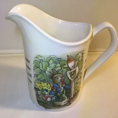 Vtg Wedgewood Beatrix Potter Designs Easter Peter Rabbit 10oz Pitcher England  • $39.99