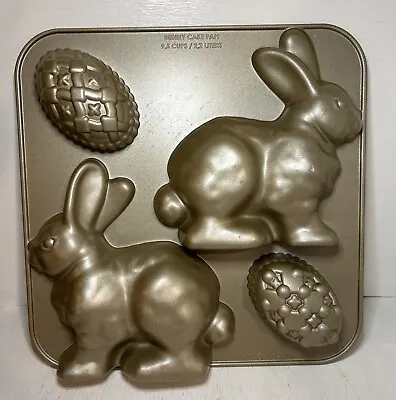 Williams Sonoma Nordic Ware Bunny Cake Pan 3D Easter Egg Bunny Rabbit 9.5 Cups • $22