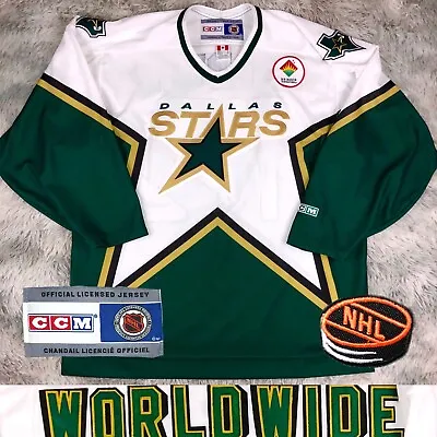 Official CCM Maska Air Knit NHL Dallas STARS Worldwide 02 Sewn Hockey Jersey XL • $125