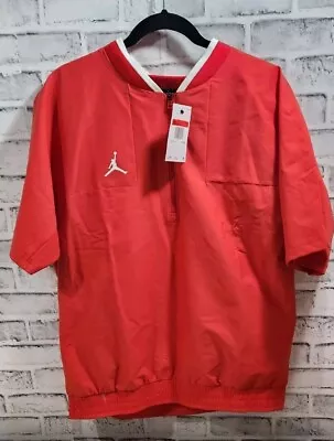 Nike Jordan Team Lightweight SS Coaches Jacket Mens Large Red CV5858-657 • $44.95