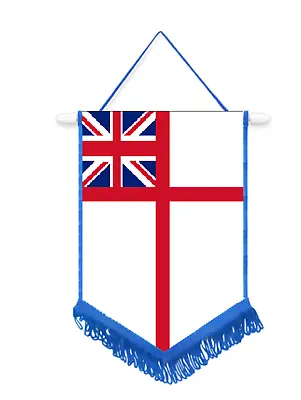 White Ensign Military Car / Wall Pennant With Blue Border Great Souvenir  • £9.99