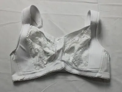 Miss Mary Of Sweden Women's Wireless Cotton Bloom Bralette LB3 White Size 36C • $27.74