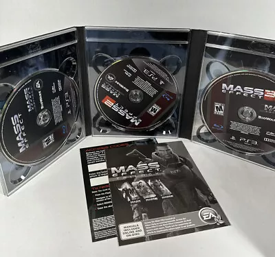 Mass Effect Trilogy Collection Sony PlayStation 3 PS3 Inserts -Missing Sleeve • $16.49