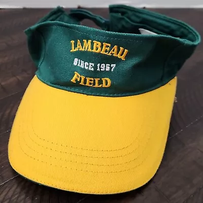 SGA Lambeau Field Green Bay Packers Visor Adult One Size Green • $13