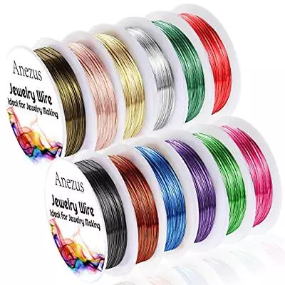 Anezus 12 Rolls Jewelry Wire Craft Wire Tarnish Resistant Beading Wire For Je... • $19.68
