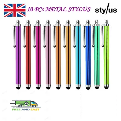 10 X STYLUS PENS SCREEN TOUCH RUBBER TIP FOR TABLET ANDROID MOBILE PHONES • £3.89