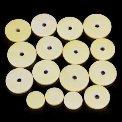 16Pcs  Close Hole Flute Pads Leather Flute Pad Set Mat Musical Instruments Parts • $6.81