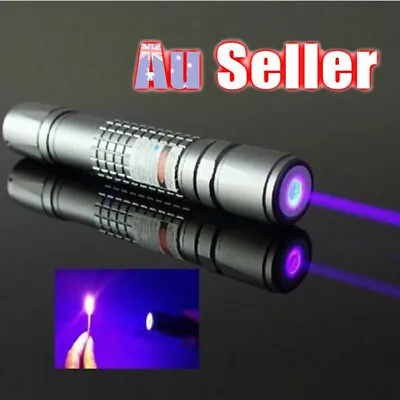 High Power Blue Purple Laser Pointer Burning Light Beam Pen Battery Charger 1mW • $23.25