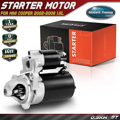 Starter Motor For Mini Cooper 02-08 1.6L Manual Trans W10B16A 0.9KW 12V CW 9T • $60.99