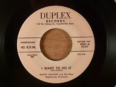 Ervin Rucker Mattie Jackson  I Want To Do It/Two People In Love R&B 1958 Duplex • $0.98