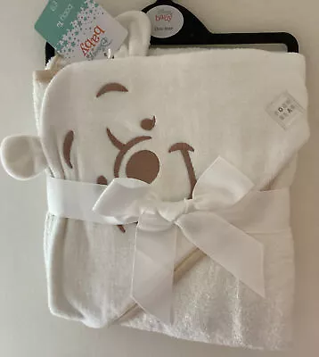 £10 • Buy Cute Disney Winnie The Pooh Hooded Cream Cotton Towel