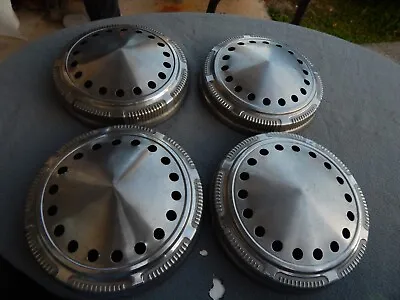 Vintage 1970's Mopar Police Dog Dish Hubcaps Set Of 4 Driver Estate Find • $299.99