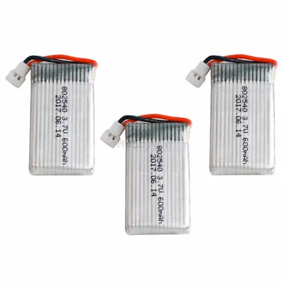$23.63 • Buy 3PCS 1S 3.7V 600mAh 25C LiPO Battery Mx2.0-2P Plug For Micro RC Helicopter Drone