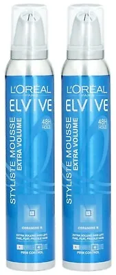 £10.44 • Buy 2 X L'Oreal Elvive Stylise Extra Volume Firm Styling Mousse 200ml