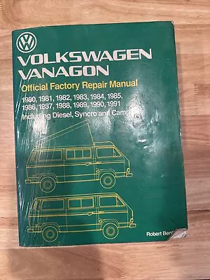 Volkswagen Vanagon Official Factory Repair Manual : 1980-1991 Including... • $99