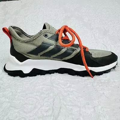 Adidas Kanadia Trail Traxion Sneakers  Men’s US 8 Runners Grey Black Orange Shoe • $54.96