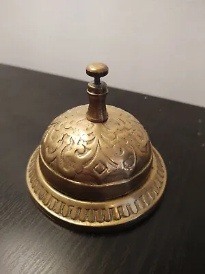 Vintage Brass Hotel Motel Front Desk Bellhop General Store Service Bell • $39.99