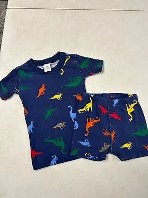 Hanna Andersson Organic Dinosaur Print   Short  Johns Pajamas  Boys  100   4 • $13.50