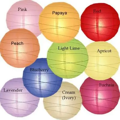 Round Paper Lantern Lampshade Ceiling Light Shade 12 Inch Various Colours • £7.98