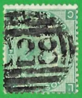 GB Used Abroad In MONTEVIDEO URUGUAY C28 1/- Green. Fine Strike! • $1.25