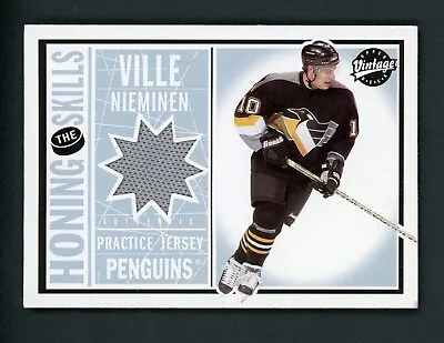$6 • Buy Ville Nieminen 2002 Upper Deck Authentic Practice Jersey Card - Pitt Penguins